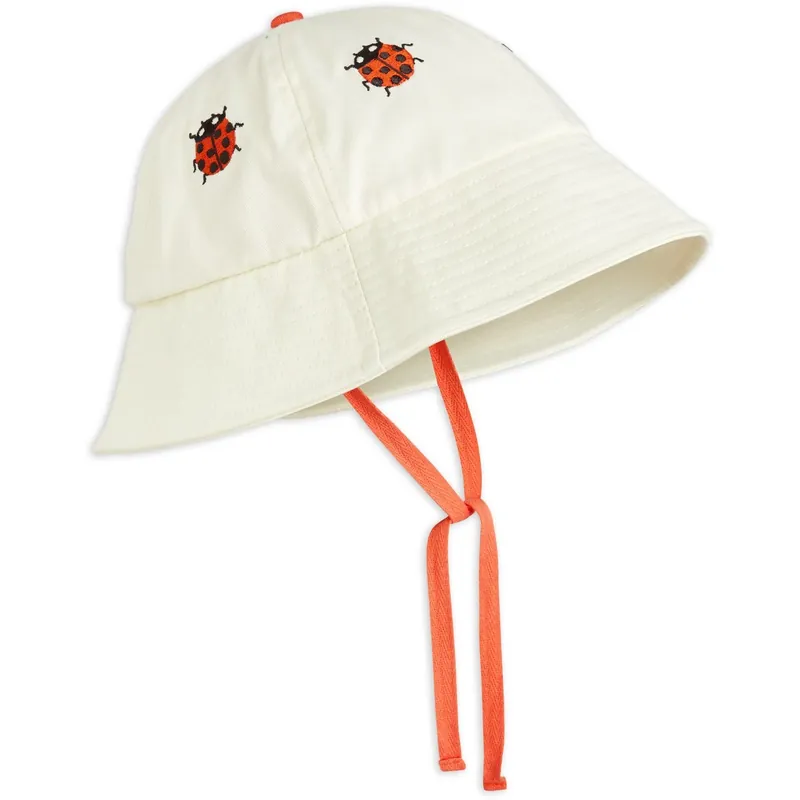 Mini Rodini Offwhite Ladybug Embroidery Solhatt Premium