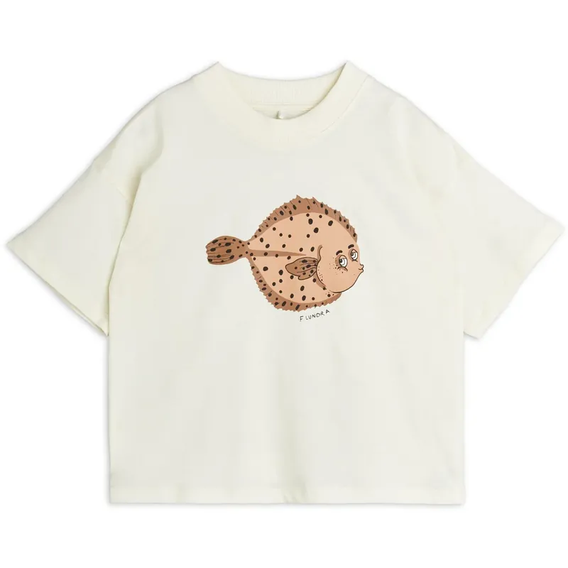 prisnedsättning Mini Rodini Offwhite Flundra T-Shirt