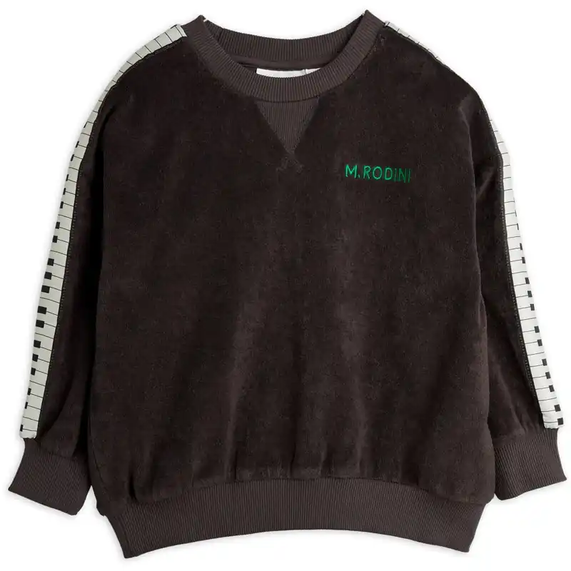 Mini Rodini Black Piano Terry Sweatshirt I lager