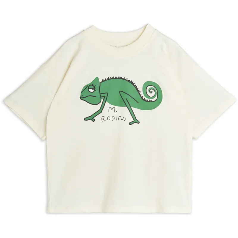 Mini Rodini Offwhite Lizard T-Shirt Beställ idag