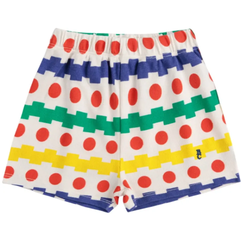 Snabb leverans Bobo Choses Offwhite Geometric All Över Waffle Shorts