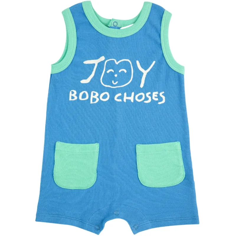 Köp nu Bobo Choses Blue Smiling Blue Playsuit