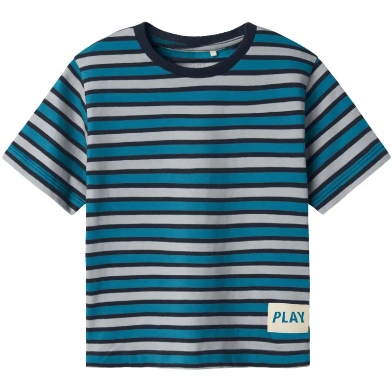 Name It Fjord Blue Belando Regular T-Shirt Lågt pris