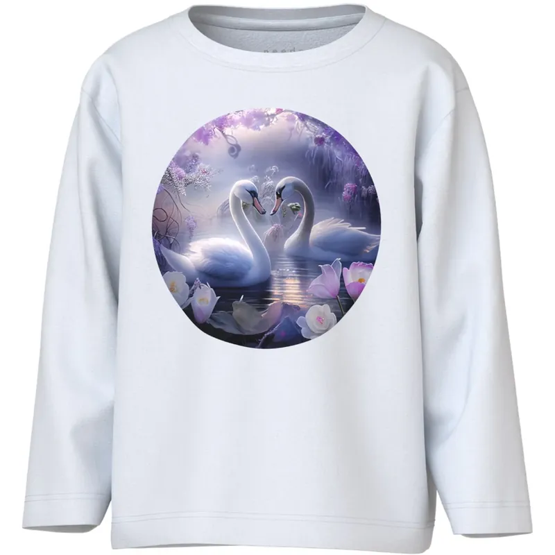 Erbjudandepris Name It Bright White Swans Votea Regular Blus