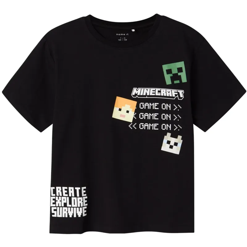 Name It Black Jafar Minecraft Regular T-Shirt Nyhet