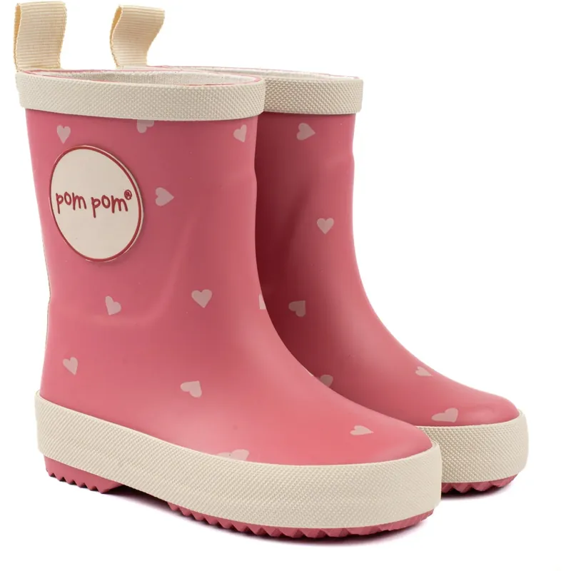 Bästa pris Pom Pom Heart AOP Rubber Stövlar AOP