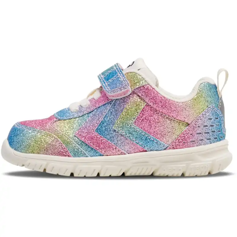 Hummel White/Multicolor Crosslite Glitter Infant Sneakers Begränsat antal