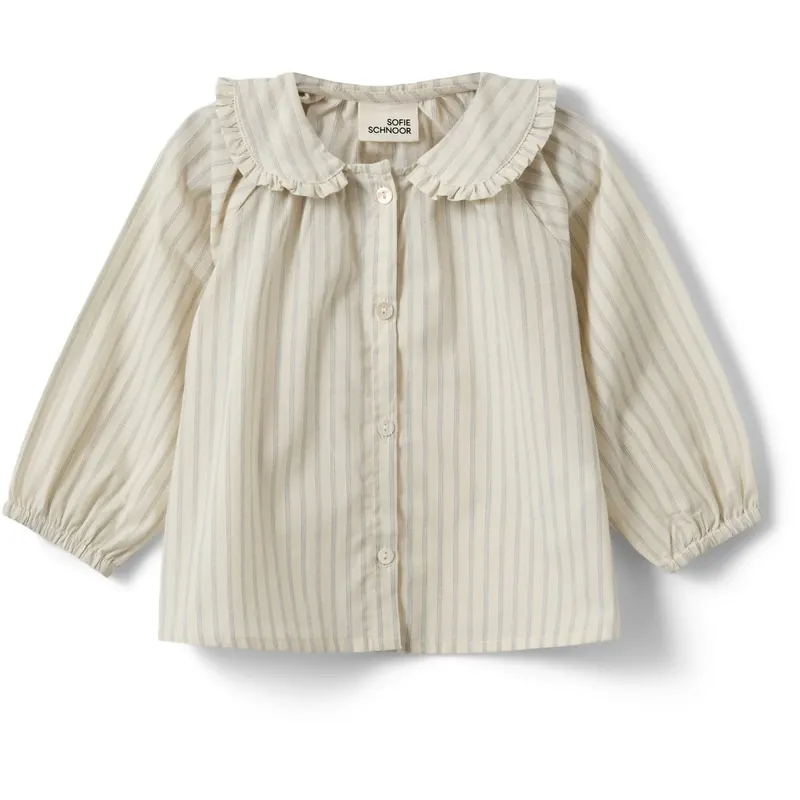 Sofie Schnoor Blue Striped Ingasb Blus Populärt val