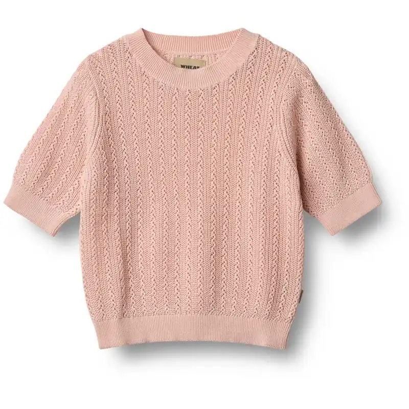 Wheat Powder Stickad Topp S/S Alva Kundfavorit