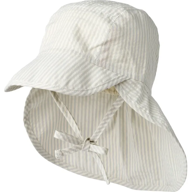 Wheat Summer Blue Stripe Sunhat Albert Expressleverans