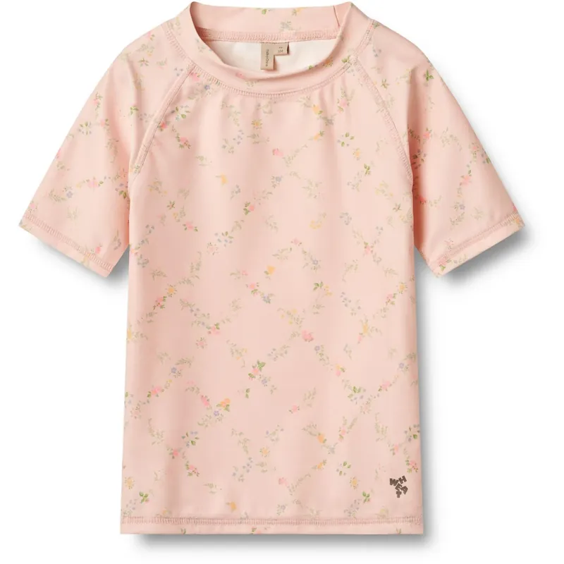 Kampanjpris Wheat Powder Checked Flowers Swim T-Skjorta S/S Jackie