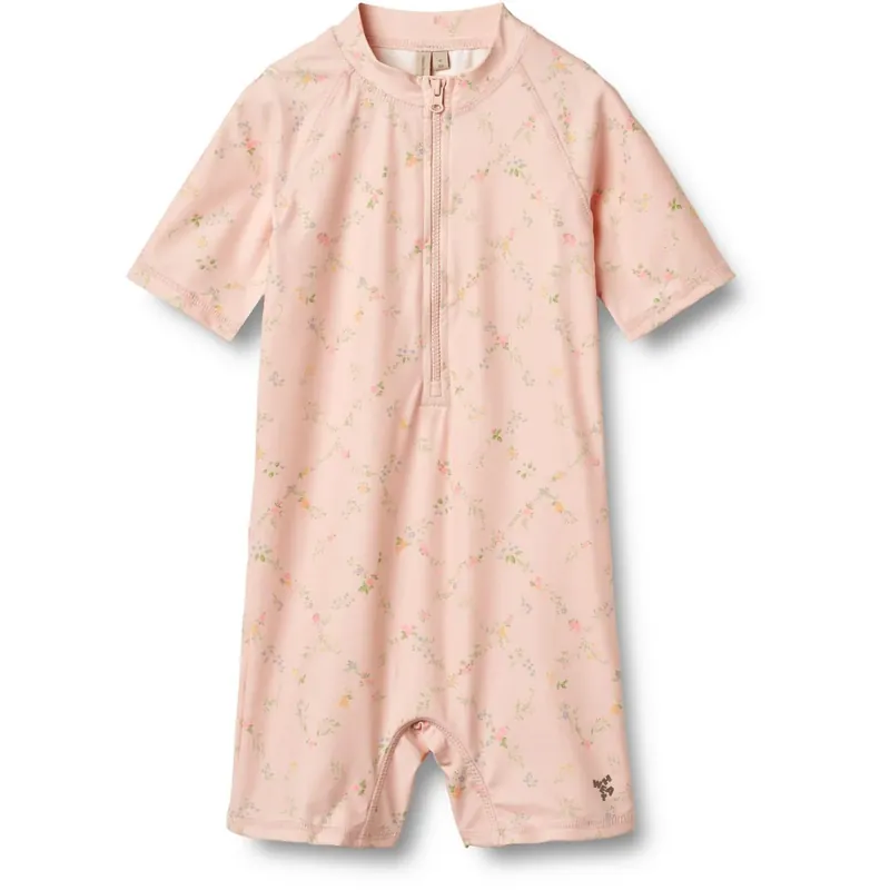 Rabatt Wheat Powder Checked Flowers Baddräkt S/S Cas