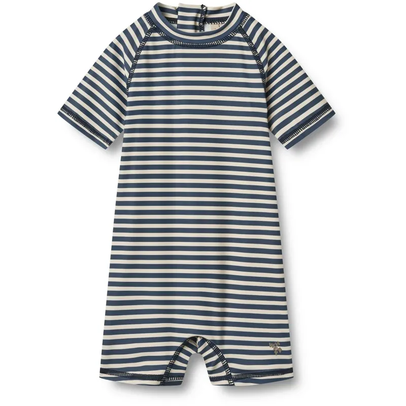Wheat Blue Stripe Baddräkt S/S Cas prisnedsättning