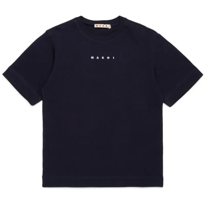 Marni Blue Navy T-Skjorta Nyhet