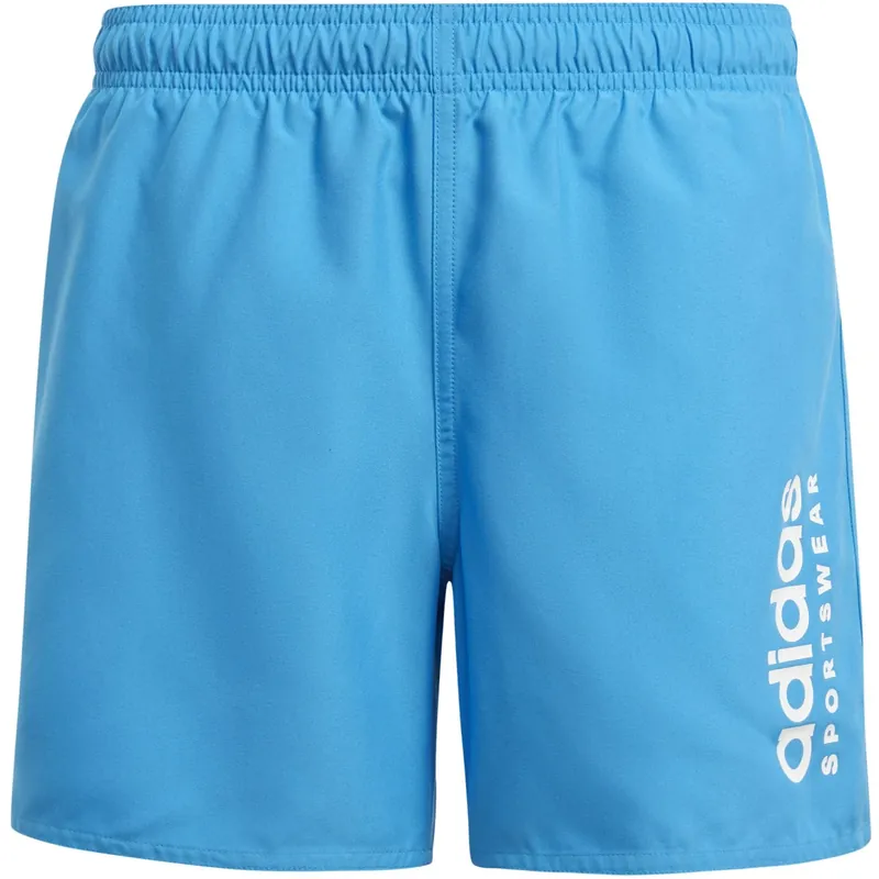 adidas Originals Bright Blue/White Ess L Clx Swim Kort Utförsäljning