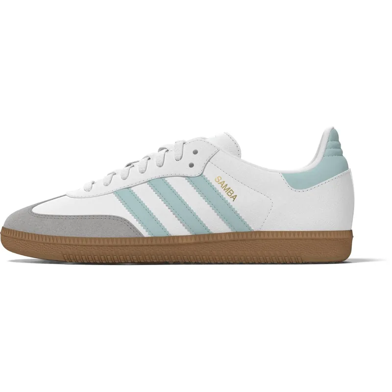 Handla nu adidas Originals Ftwr White/Semi Flash Aqua/Gum 3 Samba Og J Sneakers