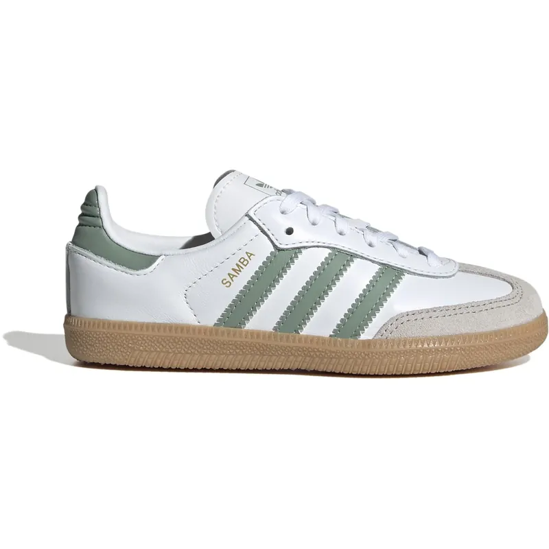 adidas Originals Ftwr White/Silver Green/Gum 3 Samba Og C Sneakers prisnedsättning