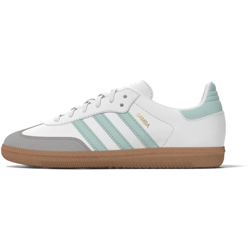 Nedsatt pris adidas Originals Ftwr White/Semi Flash Aqua/Gum 3 Samba Og C Sneakers