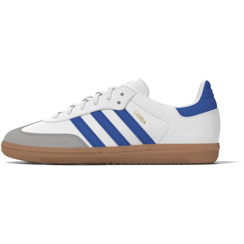 adidas Originals Ftwr White/Blue/Gum 3 Samba Og C Sneakers Erbjudande