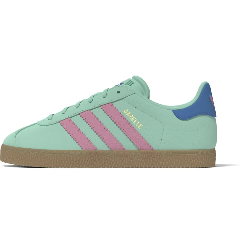 Snabb leverans adidas Originals Clear Mint/Bliss Pink/Bright Blue Gazelle J Sneakers