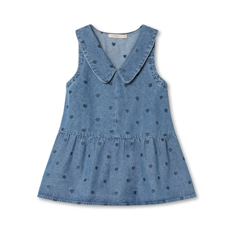 Sänkt pris Fliink Ljus Denim Blue Donna Denim Spencer Klänning