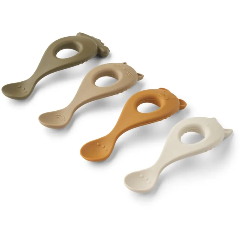 Kampanjpris LIEWOOD Sandy Multi Mix Liva Silicone Sked 4-Pack