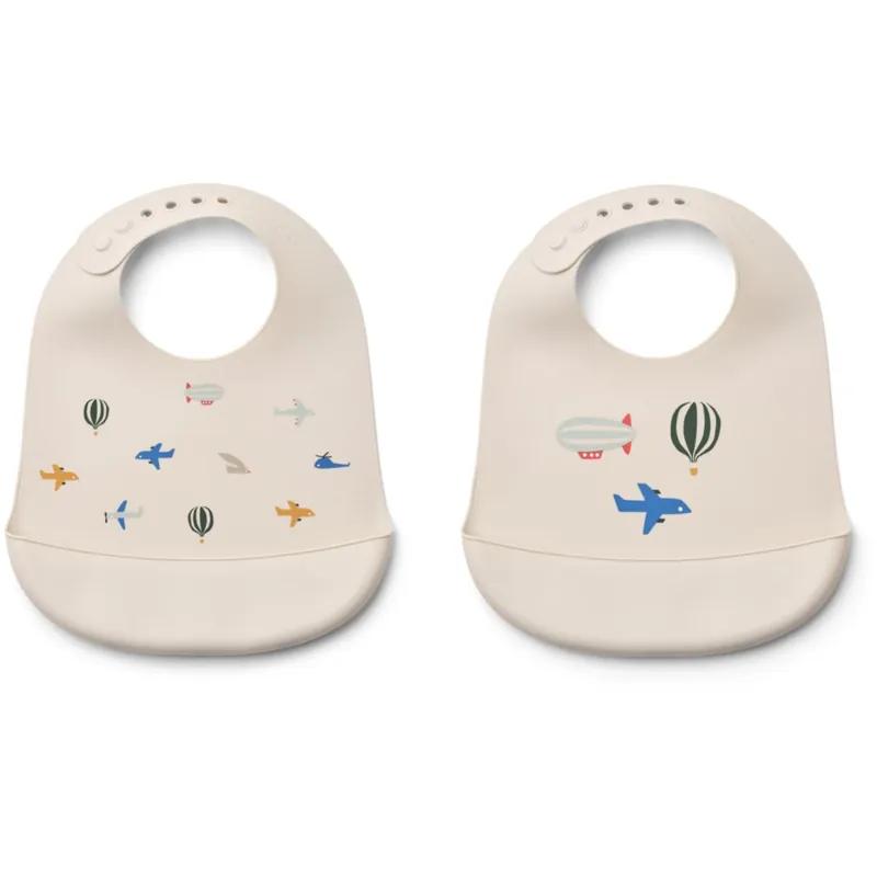 LIEWOOD Aviator / Ecru Tilda Printed Haklapp 2-Pack Snabb leverans