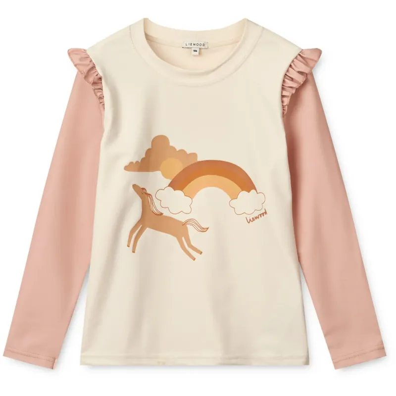 Sista chansen LIEWOOD Pale Tuscany / Ecru Tenley Placement Swim Tee