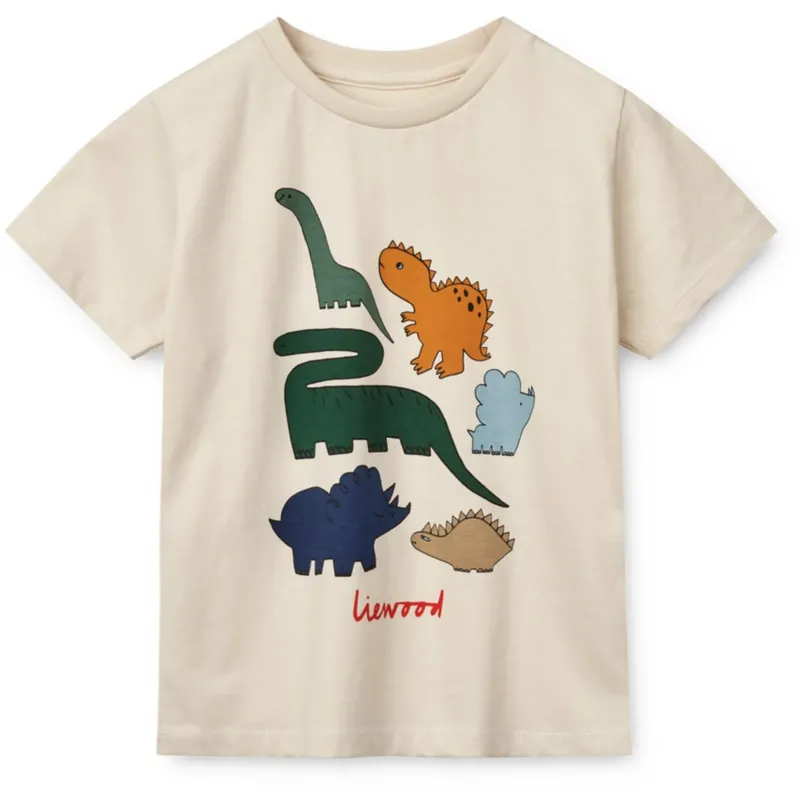 Kundfavorit LIEWOOD Dinosaurs / Sandy Apia Placement Shortsleeve T-Skjorta