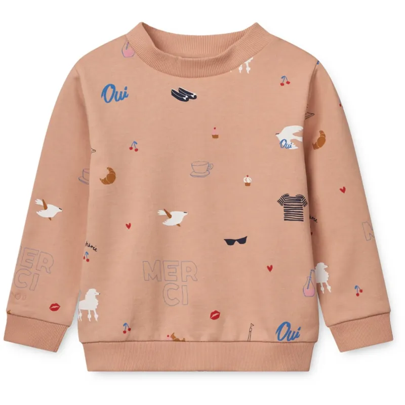 Kampanjpris LIEWOOD Paris / Pale Tuscany Thora Printed Sweatshirt