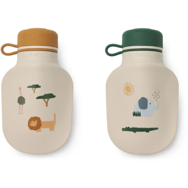 Rabatter LIEWOOD Safari Sandy Mix Lizzie Smoothie Flaska 2-Pack