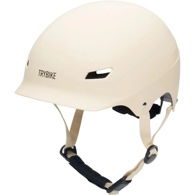 Endast idag Trybike Cream Cykelhjälm Med retrolook