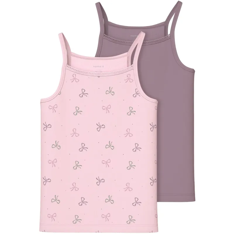 Name It Barely Pink Strap Topp 2-pack Barely Pink Bow Noos Sänkt pris