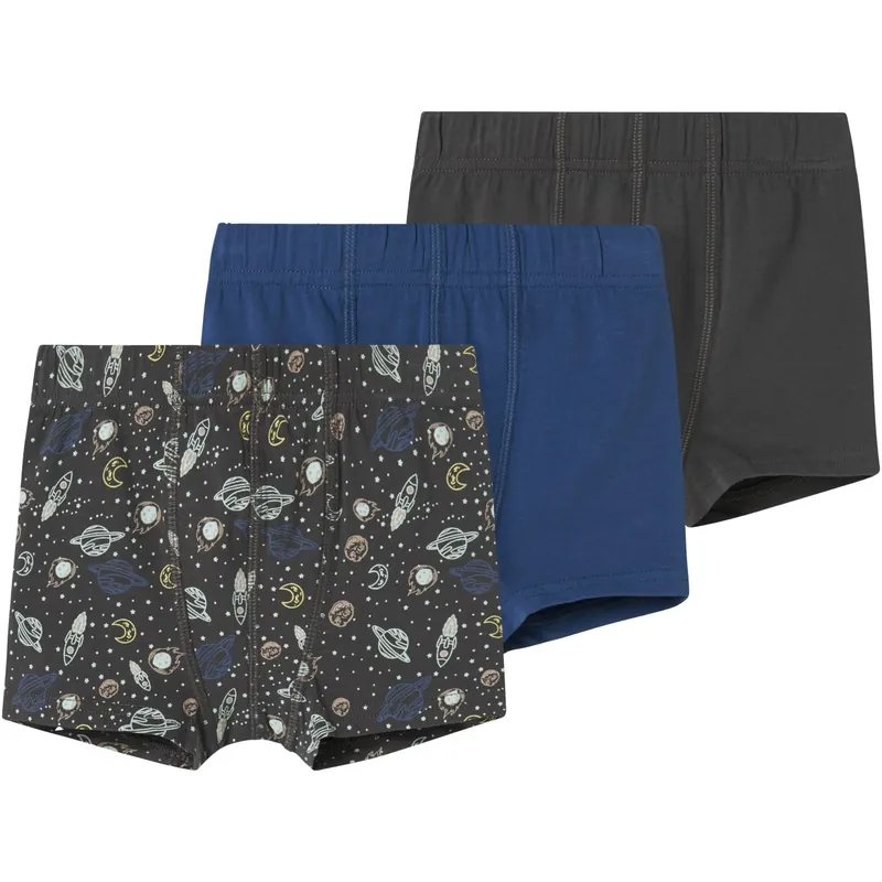Name It Forged Iron Tights 3-pack Iron Space Noos Erbjudandepris