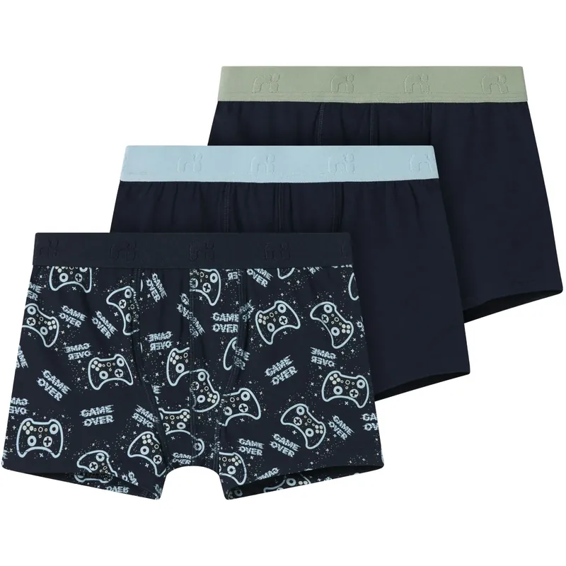 Begränsat erbjudande Name It Dark Sapphire Boxershorts 3-pack Sapphire Game Noos