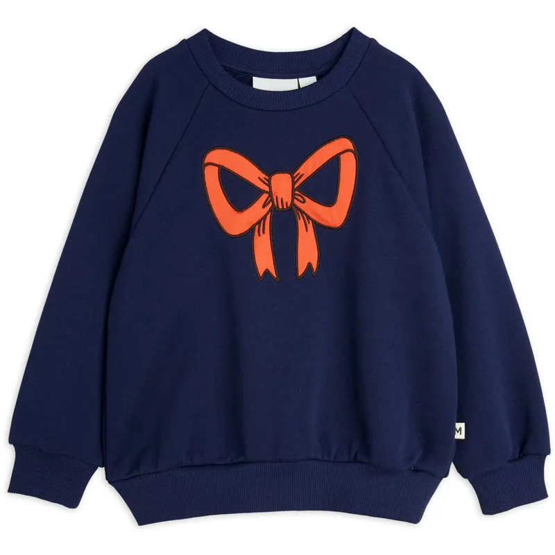 prisnedsättning Mini Rodini Blue Bow Application Sweatshirt