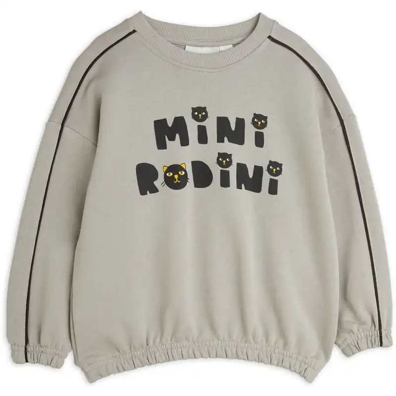 Trygg betalning Mini Rodini Grey Mini Rodini Cats Sweatshirt