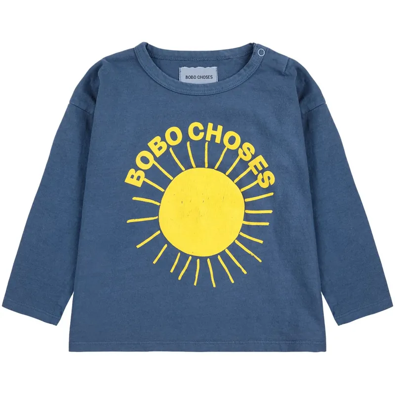 Bobo Choses Navy Blue Baby Bobo Choses Sun Navy T-Shirt Snabb leverans