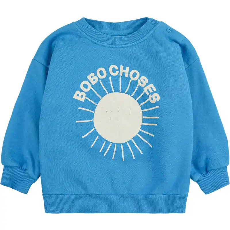Handla nu Bobo Choses Turquoise Baby Bobo Choses Sun Turquoise Sweatshirt