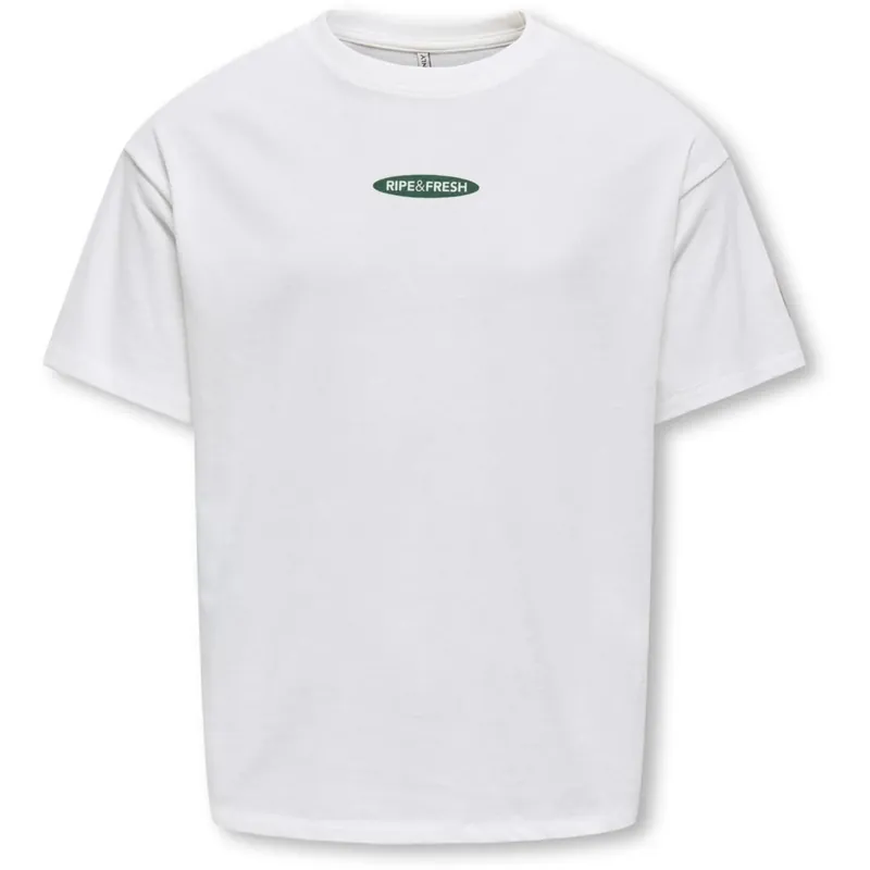 prisnedsättning kids ONLY Cloud Dancer Guava Phoebe Life Loose Fresh T-Shirt