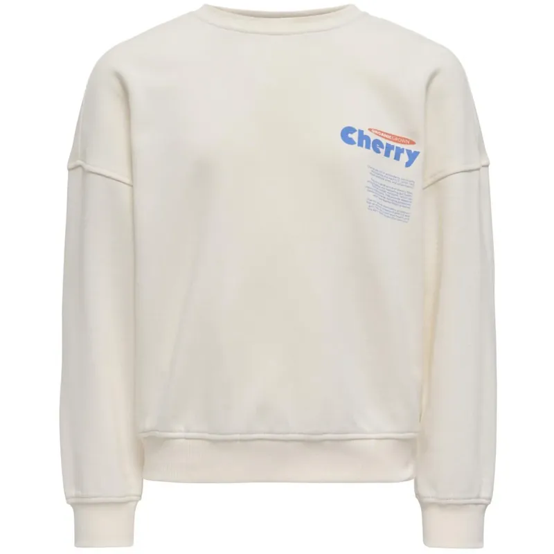 Säker betalning kids ONLY Tofu Cherry Philea Life Overzise Fruit O-neck Sweatshirt