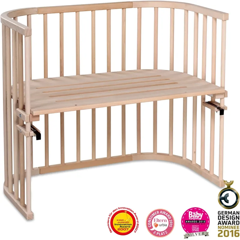 babybay® Natural Untreated Maxi Co-Sleeper I lager