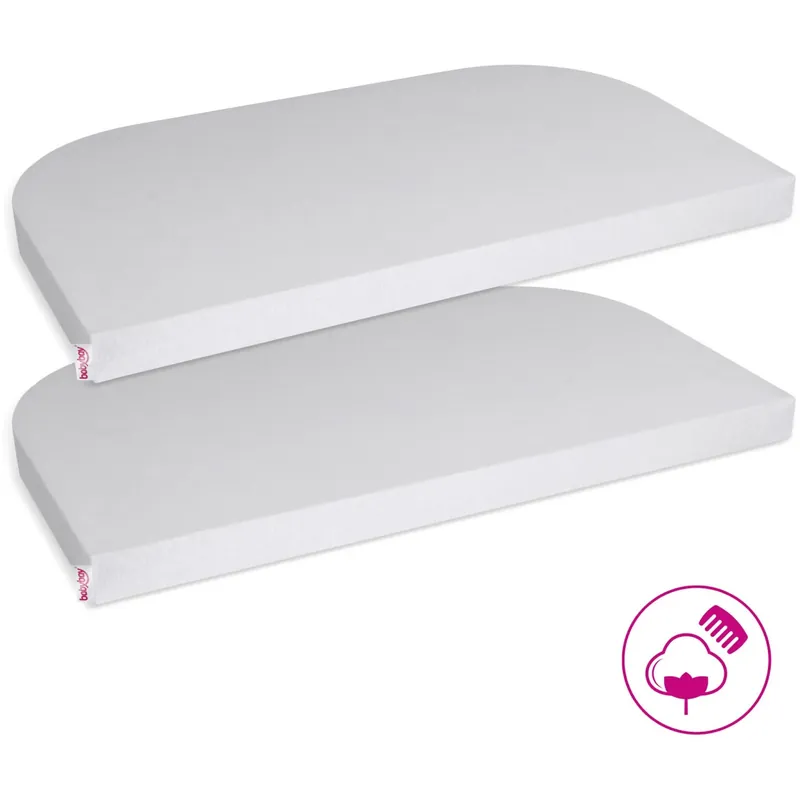 babybay® Soft Grey Jersey Cover Deluxe Ark 2-Pack Boxspring Xxl Fynd
