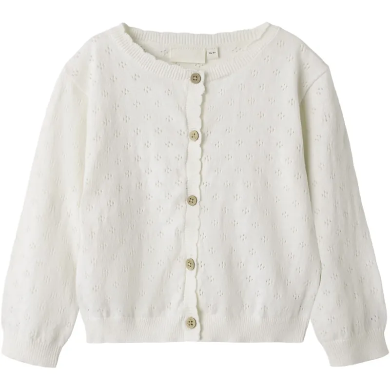 Lil‘Atelier Coconut Milk Gliva Ivo Stickad Cardigan Outlet