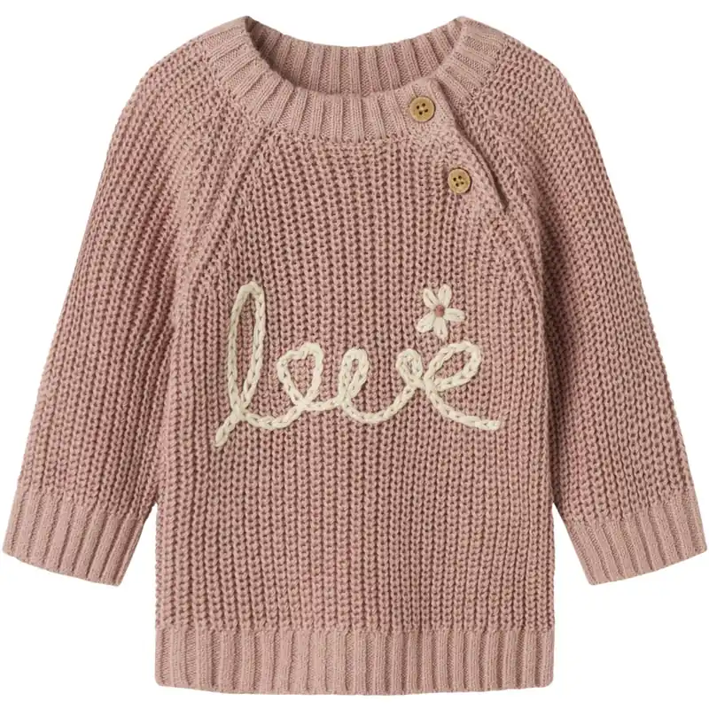 Lil‘Atelier Misty Rose Emlen Emb Stickad Begränsat erbjudande