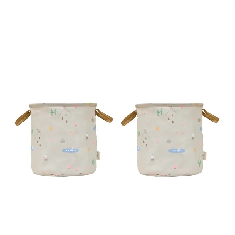 OYOY Deer & Duck Förvaring Korg Medium 2-Pack Kundfavorit