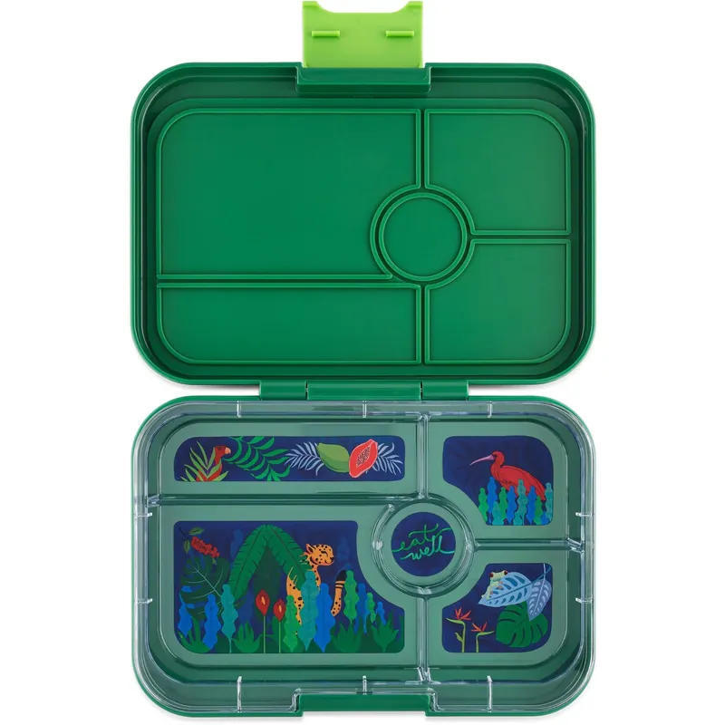 Yumbox Palm Green / Jungle Tray Leakproof Tapas XL 5 Bento Lunch Box Handla nu