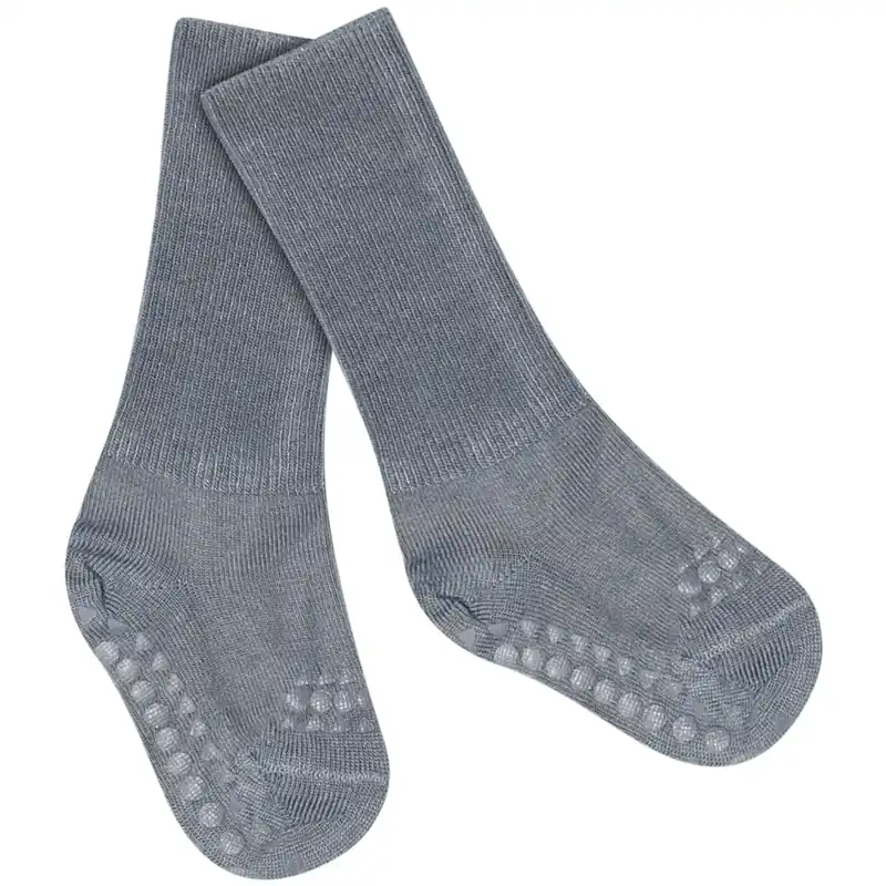 Rea Gobabygo Stone Blue Non-Slip Strumpor Bambu