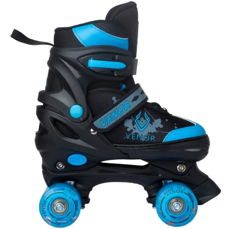 VENOR Black/Blue Ignite LED Side-By-Side Rulleskøjter Begränsat erbjudande