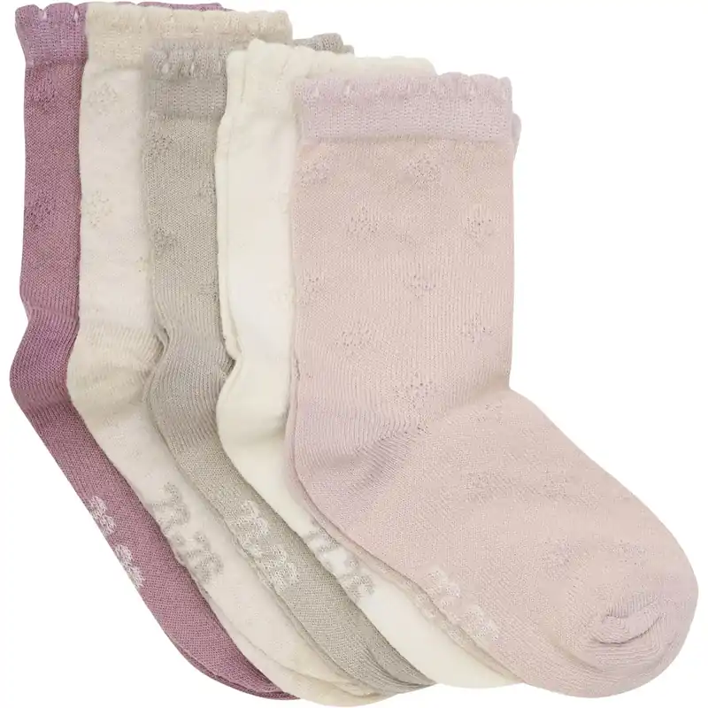 Kundfavorit Minymo Shell Strumpor Med Stickad 5-Pack